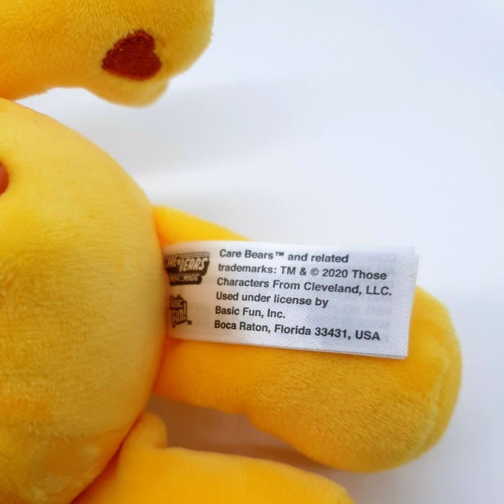 Care Bear Funshine Bear Yellow 10" Plush Stuffed Toy  Sanitized 2020 Sunglasses - Picture 5 of 10